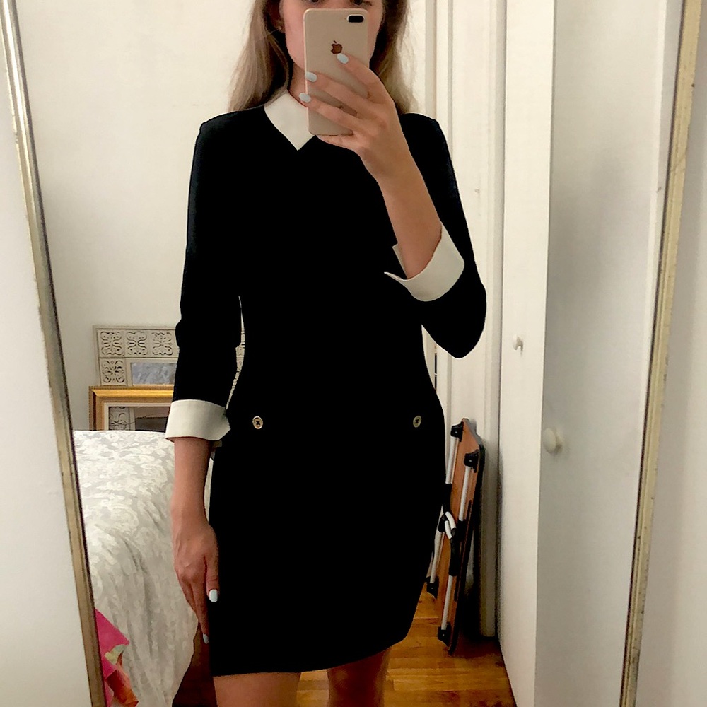 Tommy Hilfiger white color black dress